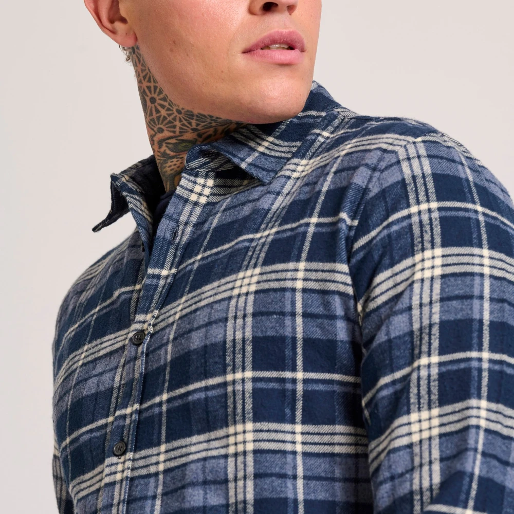 FUNKY BUDDHA Ανδρικό flannel καρό πουκάμισο