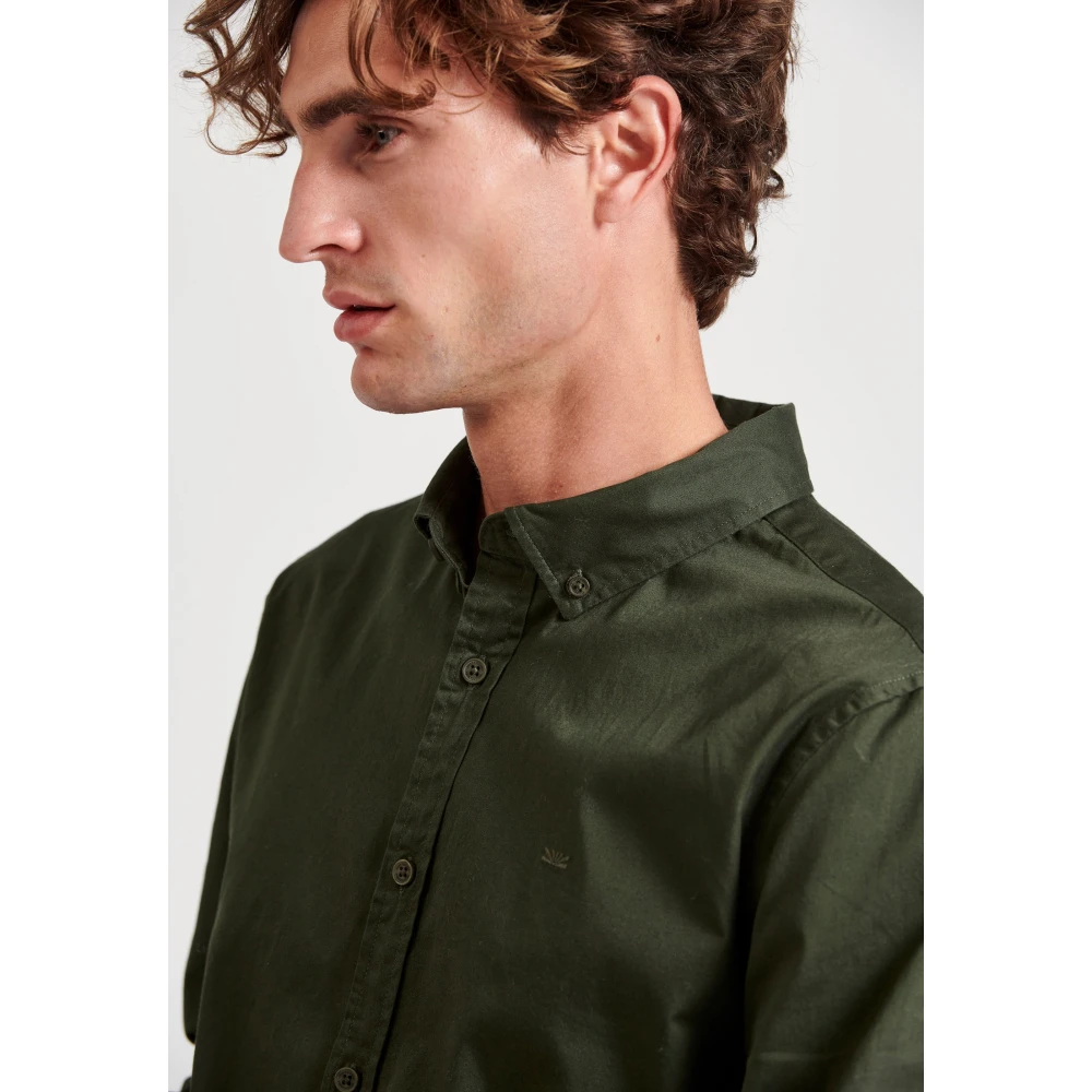 FUNKY BUDDHA Ανδρικό garment dyed twill πουκάμισο