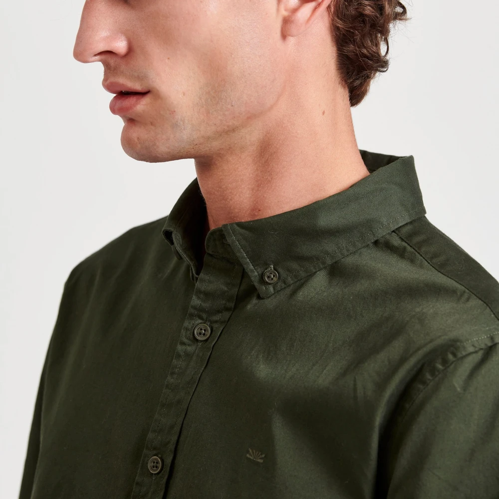 FUNKY BUDDHA Ανδρικό garment dyed twill πουκάμισο