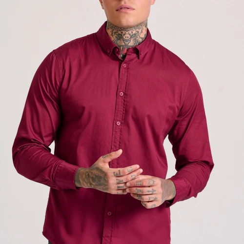 FUNKY BUDDHA Ανδρικό garment dyed twill πουκάμισο