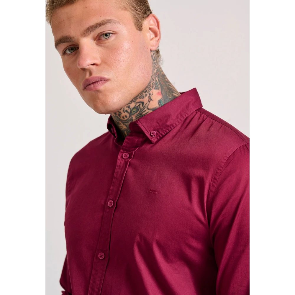 FUNKY BUDDHA Ανδρικό garment dyed twill πουκάμισο