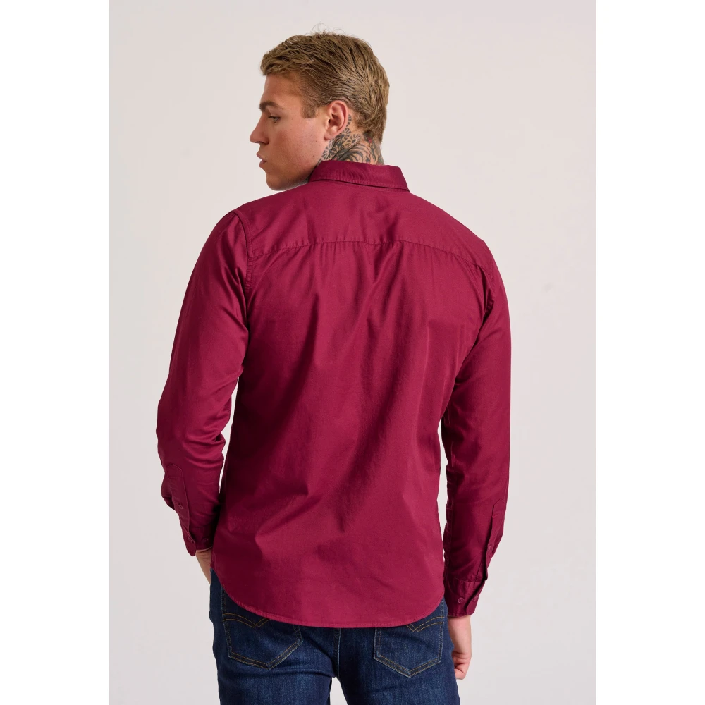 FUNKY BUDDHA Ανδρικό garment dyed twill πουκάμισο