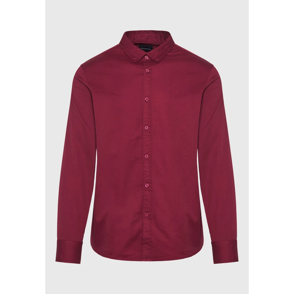 FUNKY BUDDHA Ανδρικό garment dyed twill πουκάμισο