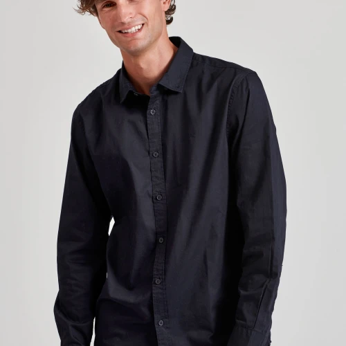 FUNKY BUDDHA Ανδρικό garment dyed twill πουκάμισο