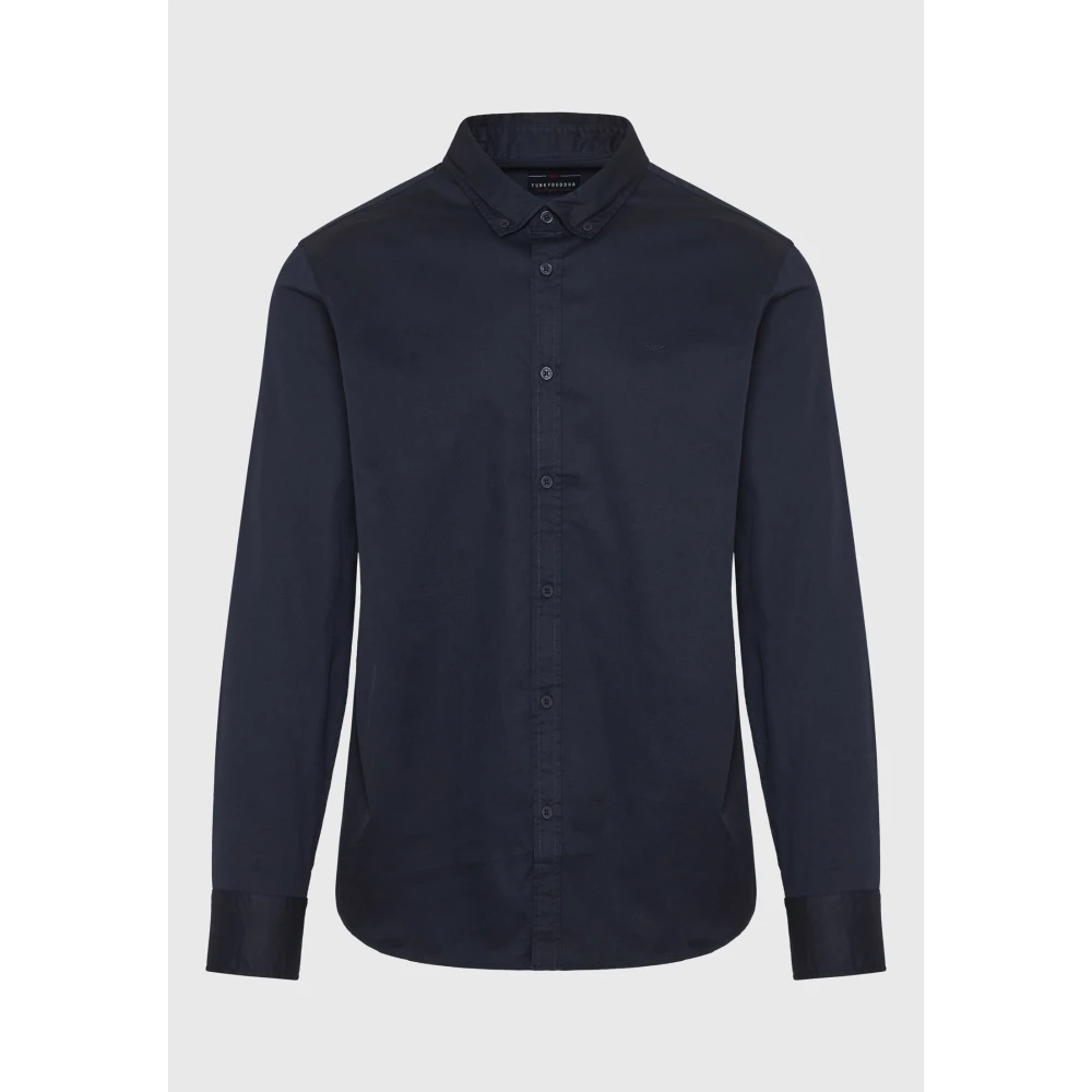 FUNKY BUDDHA Ανδρικό garment dyed twill πουκάμισο