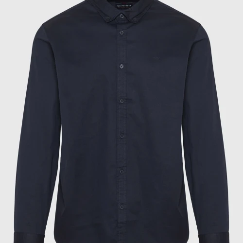 FUNKY BUDDHA Ανδρικό garment dyed twill πουκάμισο