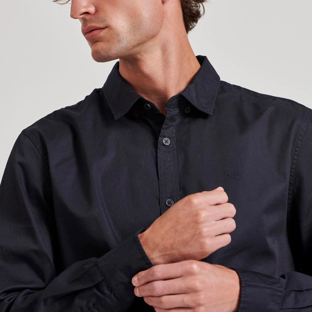 FUNKY BUDDHA Ανδρικό garment dyed twill πουκάμισο