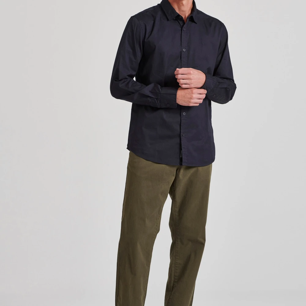 FUNKY BUDDHA Ανδρικό garment dyed twill πουκάμισο