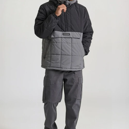 FUNKY BUDDHA Ανδρικό overhead jacket με κουκούλα