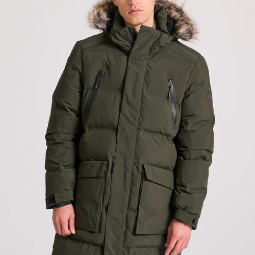 FUNKY BUDDHA Ανδρικό puffer parka με αποσπώμενη κουκούλα
