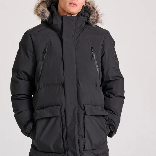 FUNKY BUDDHA Ανδρικό puffer parka με αποσπώμενη κουκούλα