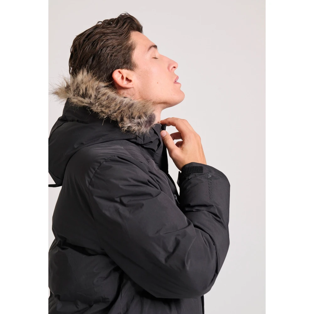 FUNKY BUDDHA Ανδρικό puffer parka με αποσπώμενη κουκούλα