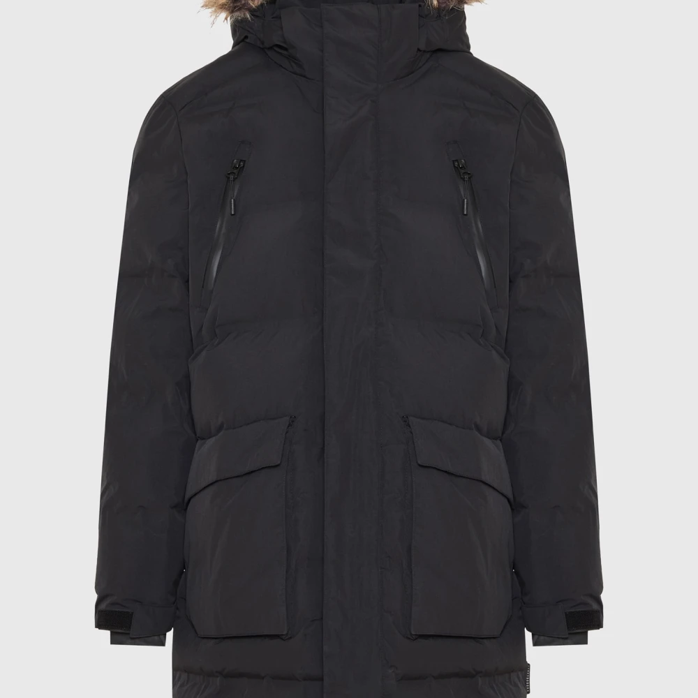 FUNKY BUDDHA Ανδρικό puffer parka με αποσπώμενη κουκούλα