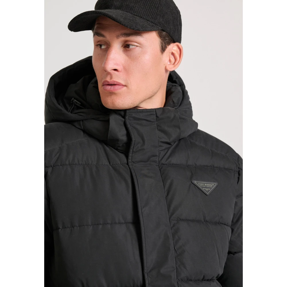 FUNKY BUDDHA Ανδρικό puffer μπουφάν με αποσπώμενη κουκούλα