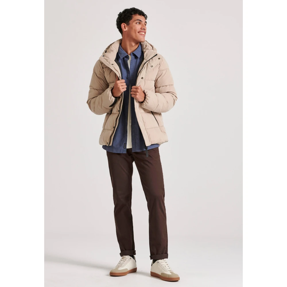 FUNKY BUDDHA Ανδρικό puffer μπουφάν με αποσπώμενη κουκούλα