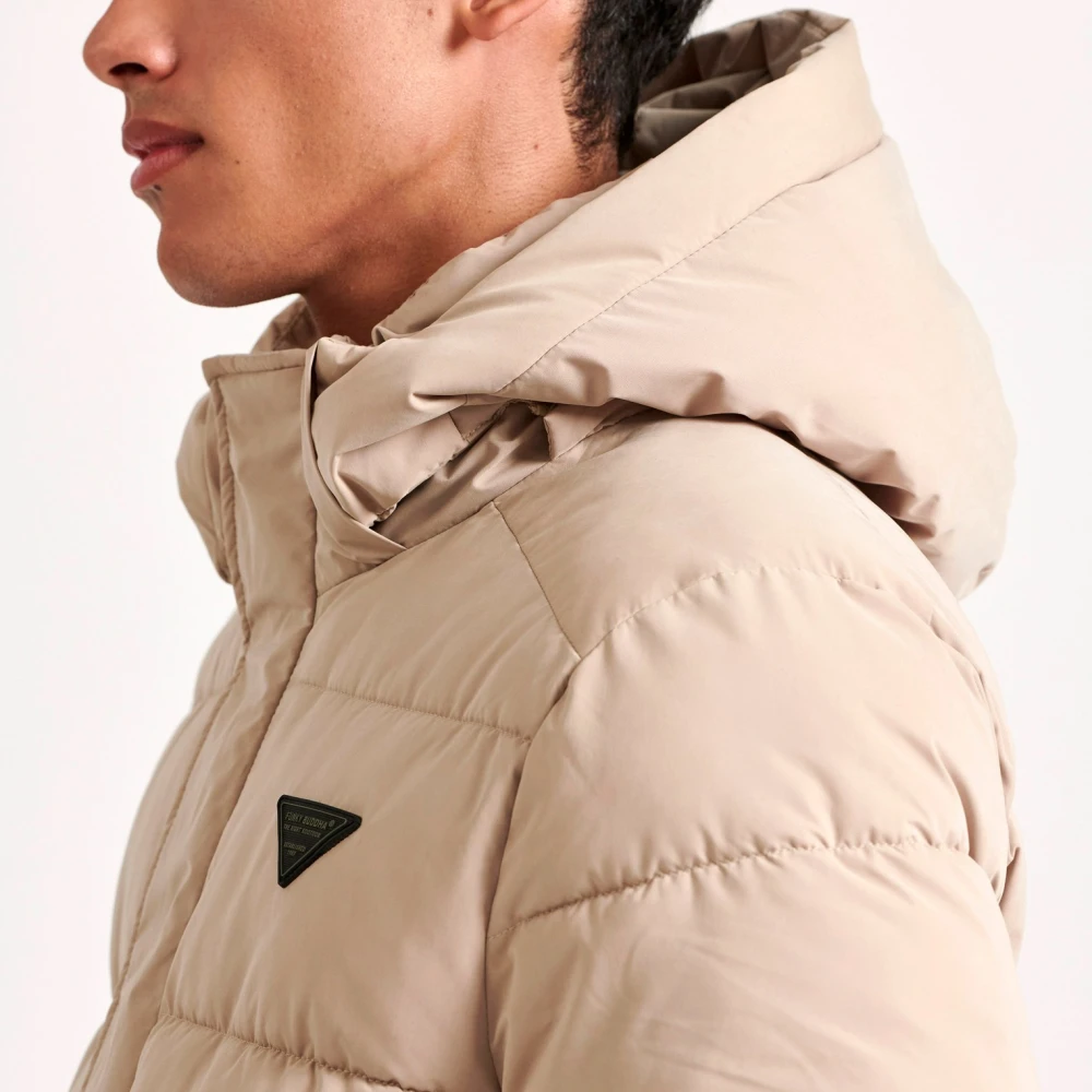 FUNKY BUDDHA Ανδρικό puffer μπουφάν με αποσπώμενη κουκούλα