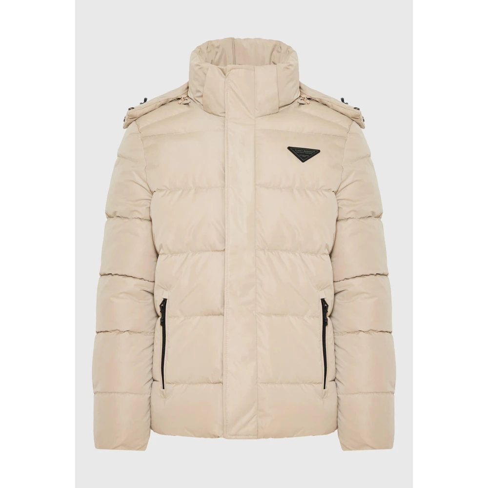 FUNKY BUDDHA Ανδρικό puffer μπουφάν με αποσπώμενη κουκούλα