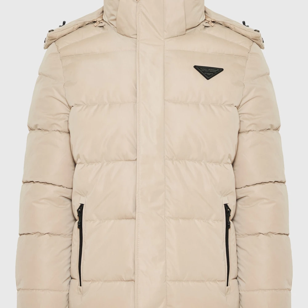 FUNKY BUDDHA Ανδρικό puffer μπουφάν με αποσπώμενη κουκούλα