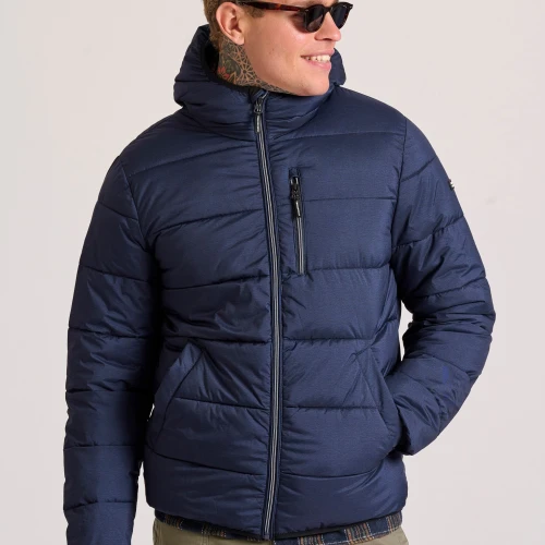 FUNKY BUDDHA Ανδρικό puffer μπουφάν με κουκούλα