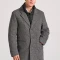 FUNKY BUDDHA Ανδρικό wool blend παλτό με εσωτερική επένδυση