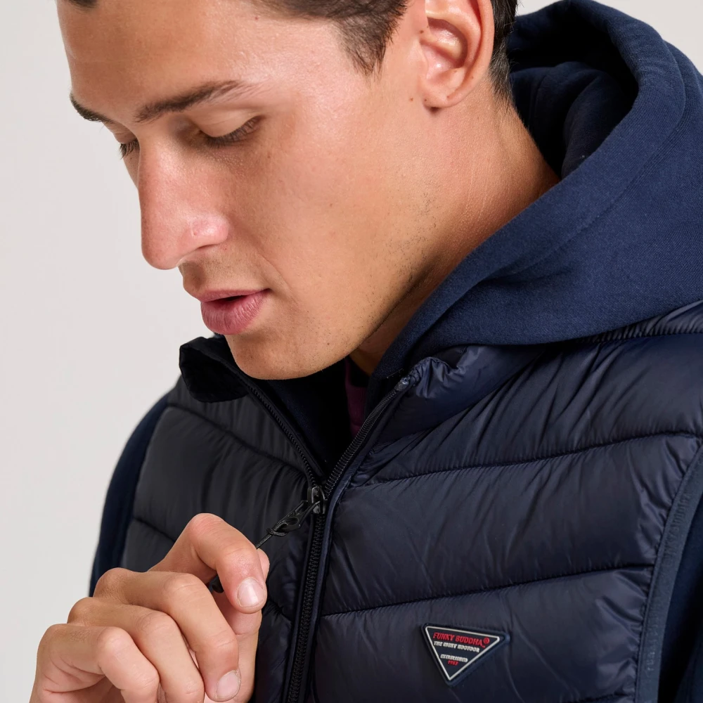 FUNKY BUDDHA Ανδρικό αμάνικο καπιτονέ μπουφάν