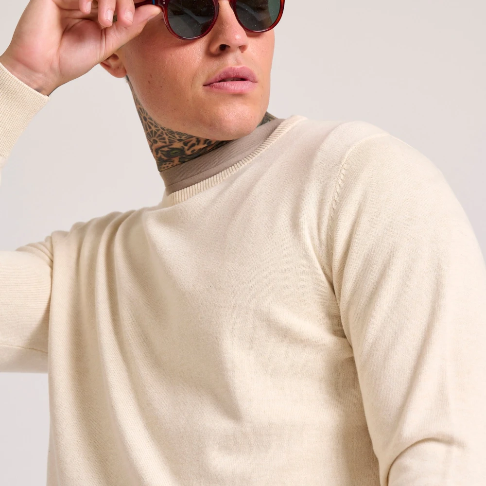 FUNKY BUDDHA Ανδρικό βαμβακερό πουλόβερ - The essentials