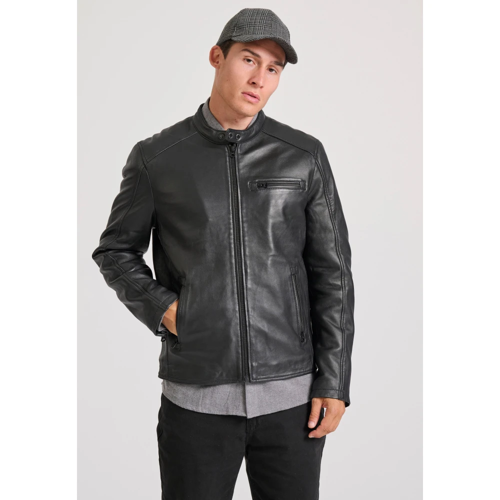FUNKY BUDDHA Ανδρικό δερμάτινο jacket (Sheepskin)