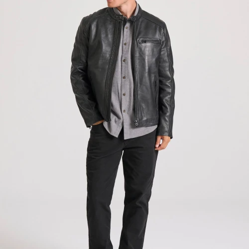 FUNKY BUDDHA Ανδρικό δερμάτινο jacket (Sheepskin)