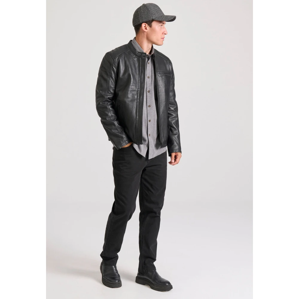 FUNKY BUDDHA Ανδρικό δερμάτινο jacket (Sheepskin)