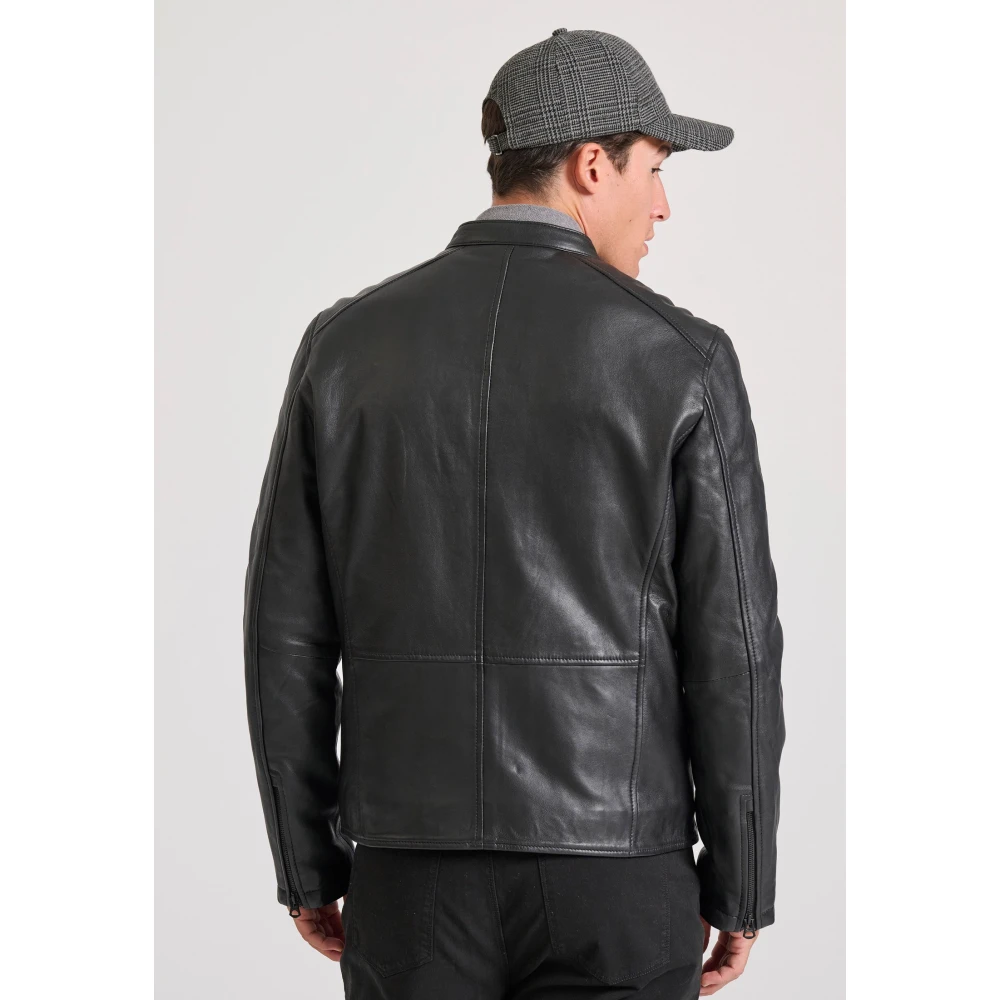 FUNKY BUDDHA Ανδρικό δερμάτινο jacket (Sheepskin)
