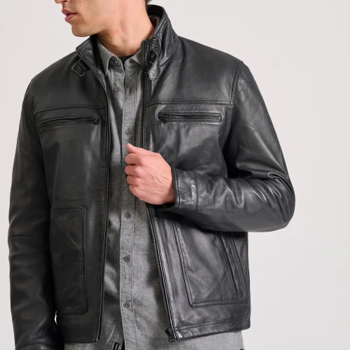 FUNKY BUDDHA Ανδρικό δερμάτινο jacket (Sheepskin)