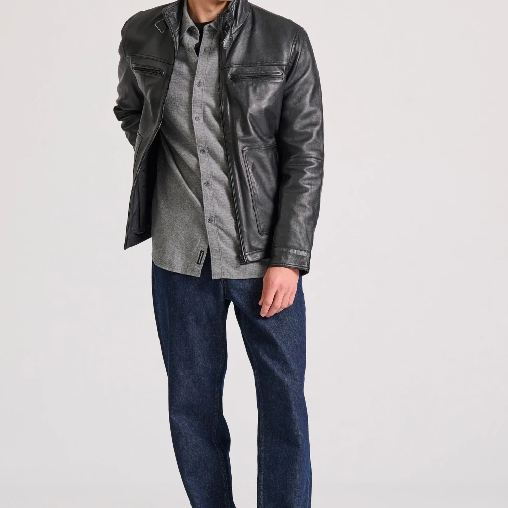 FUNKY BUDDHA Ανδρικό δερμάτινο jacket (Sheepskin)
