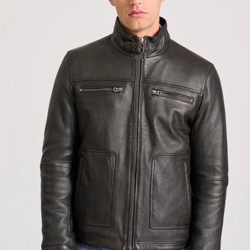 FUNKY BUDDHA Ανδρικό δερμάτινο jacket (Sheepskin)