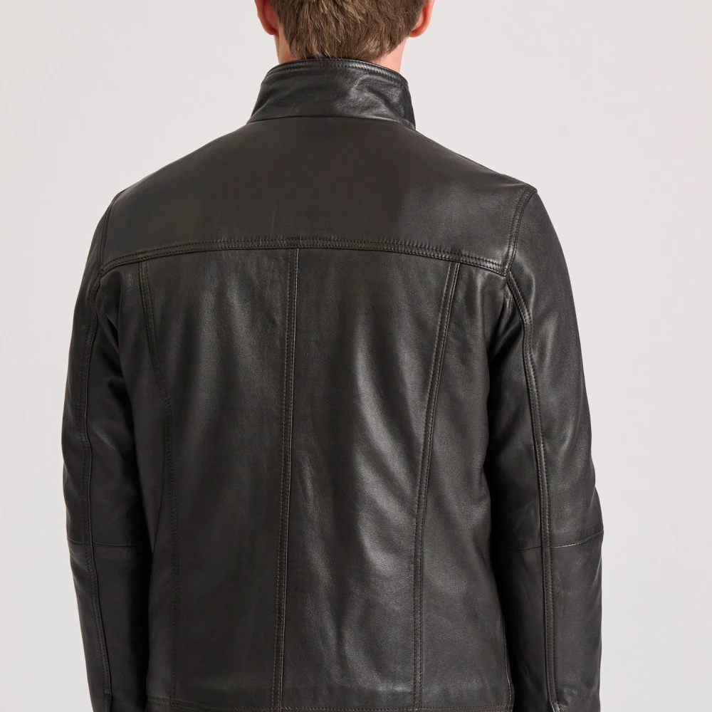 FUNKY BUDDHA Ανδρικό δερμάτινο jacket (Sheepskin)