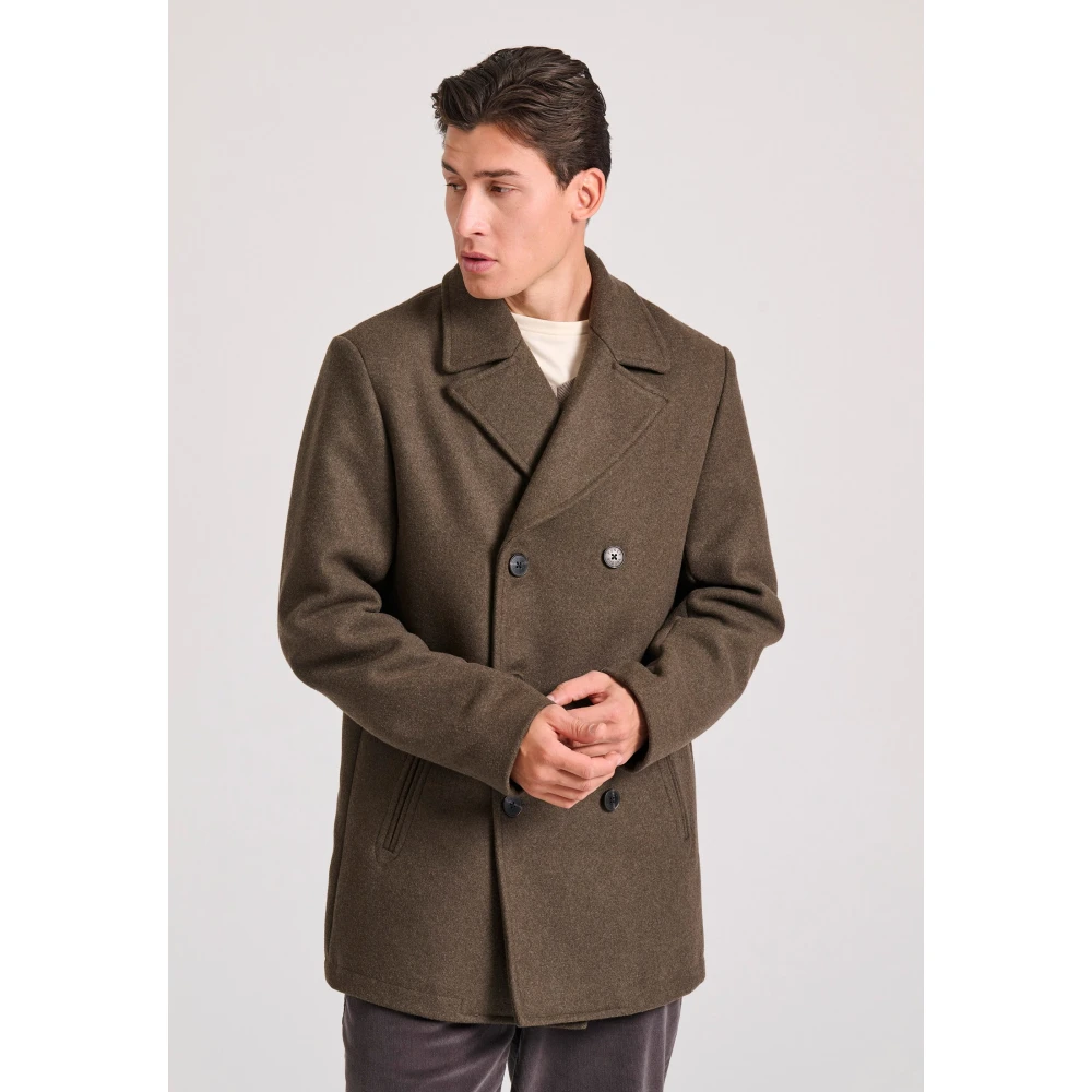 FUNKY BUDDHA Ανδρικό ημίπαλτο με μίξη από μαλλί