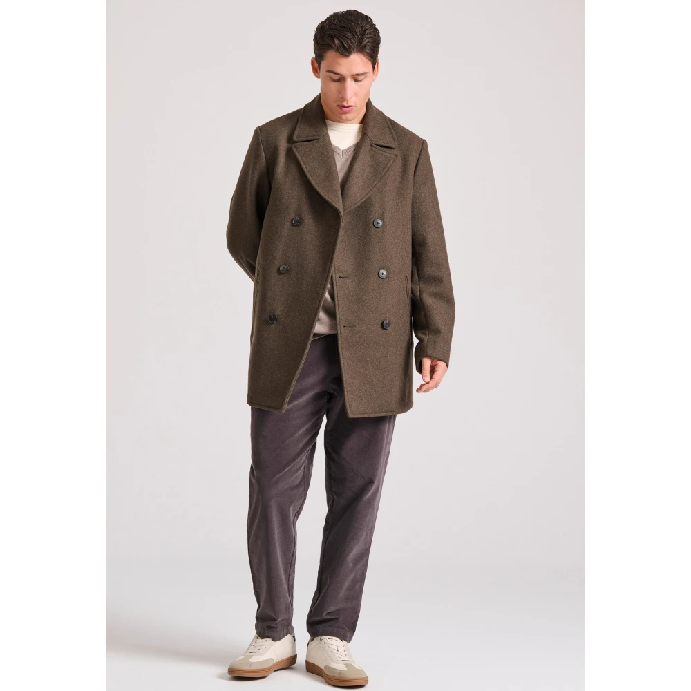 FUNKY BUDDHA Ανδρικό ημίπαλτο με μίξη από μαλλί