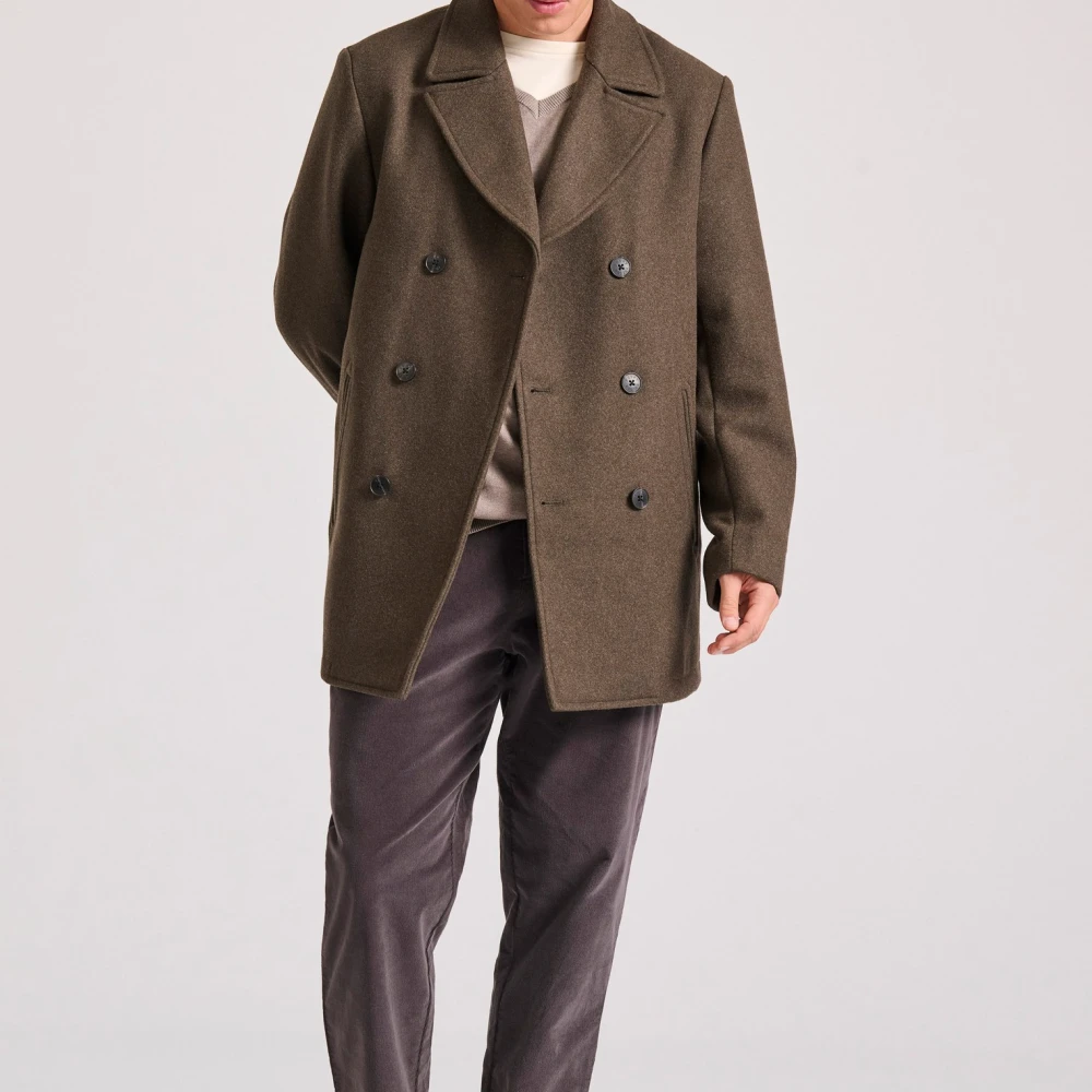 FUNKY BUDDHA Ανδρικό ημίπαλτο με μίξη από μαλλί