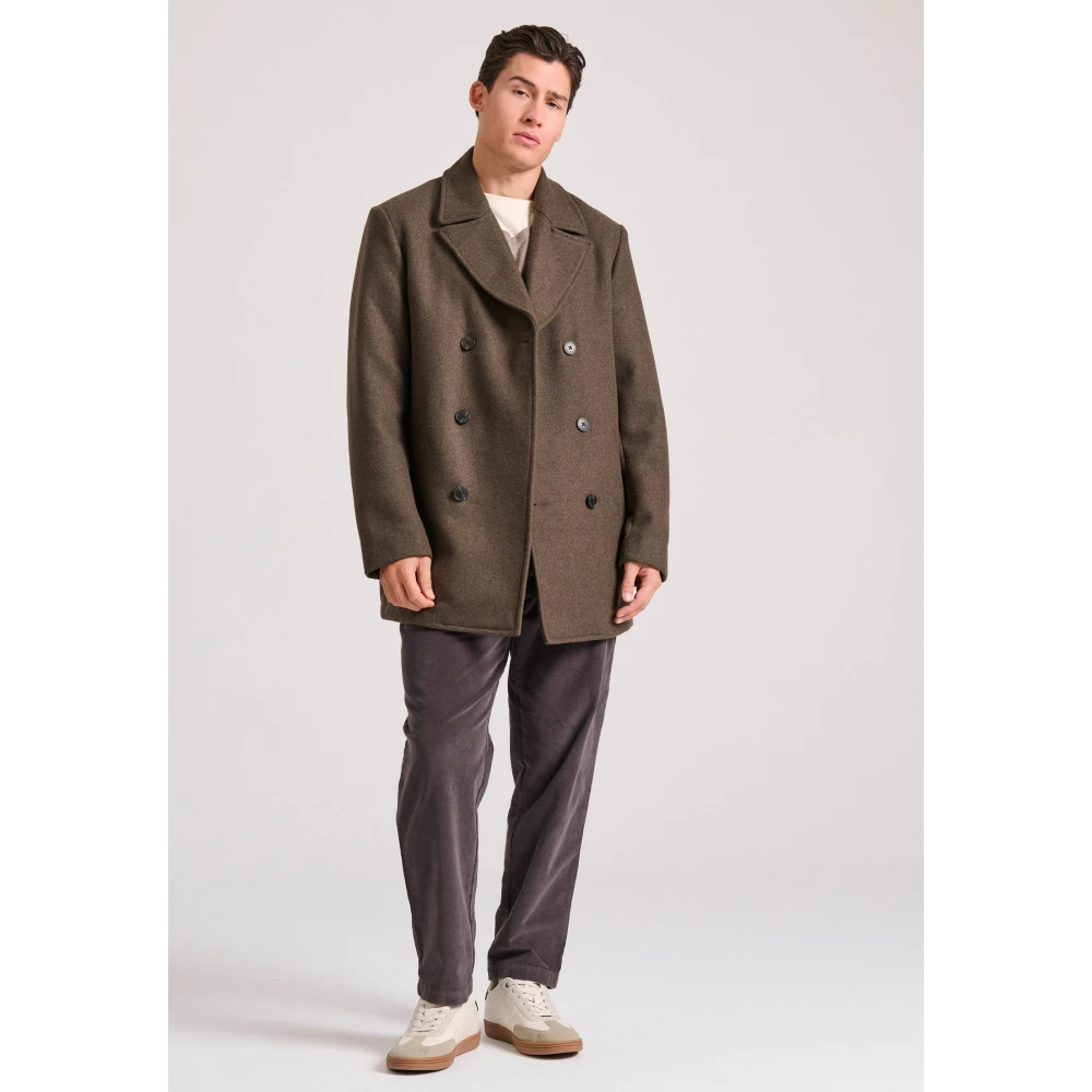 FUNKY BUDDHA Ανδρικό ημίπαλτο με μίξη από μαλλί