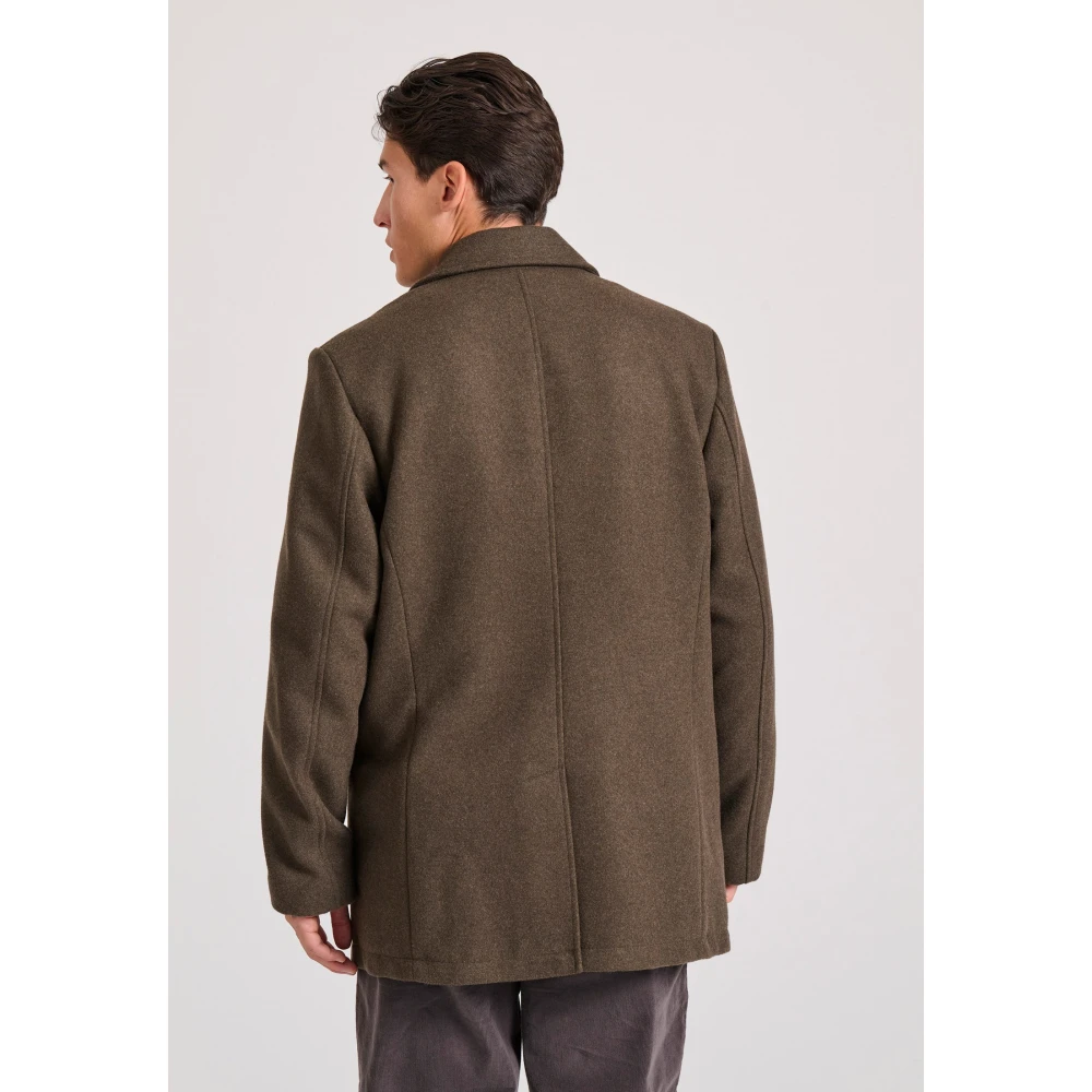 FUNKY BUDDHA Ανδρικό ημίπαλτο με μίξη από μαλλί