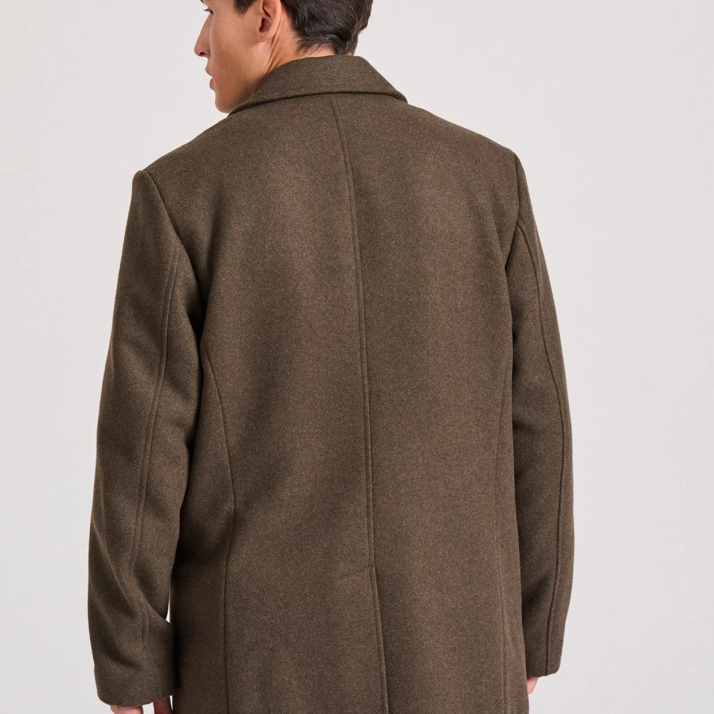 FUNKY BUDDHA Ανδρικό ημίπαλτο με μίξη από μαλλί