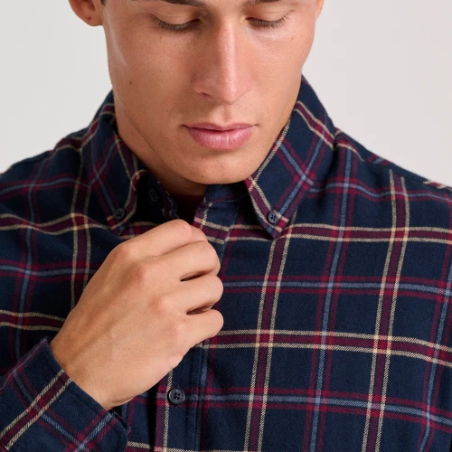 FUNKY BUDDHA Ανδρικό καρό flannel πουκάμισο