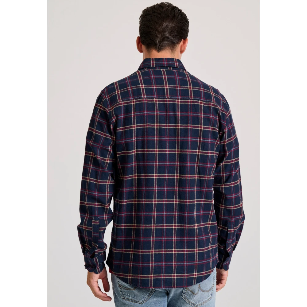 FUNKY BUDDHA Ανδρικό καρό flannel πουκάμισο