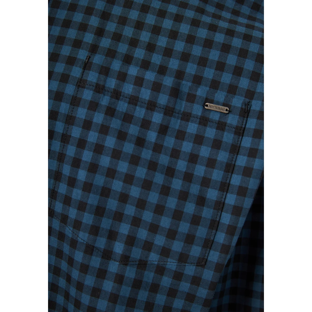 FUNKY BUDDHA Ανδρικό καρό πουκάμισο με τσέπη