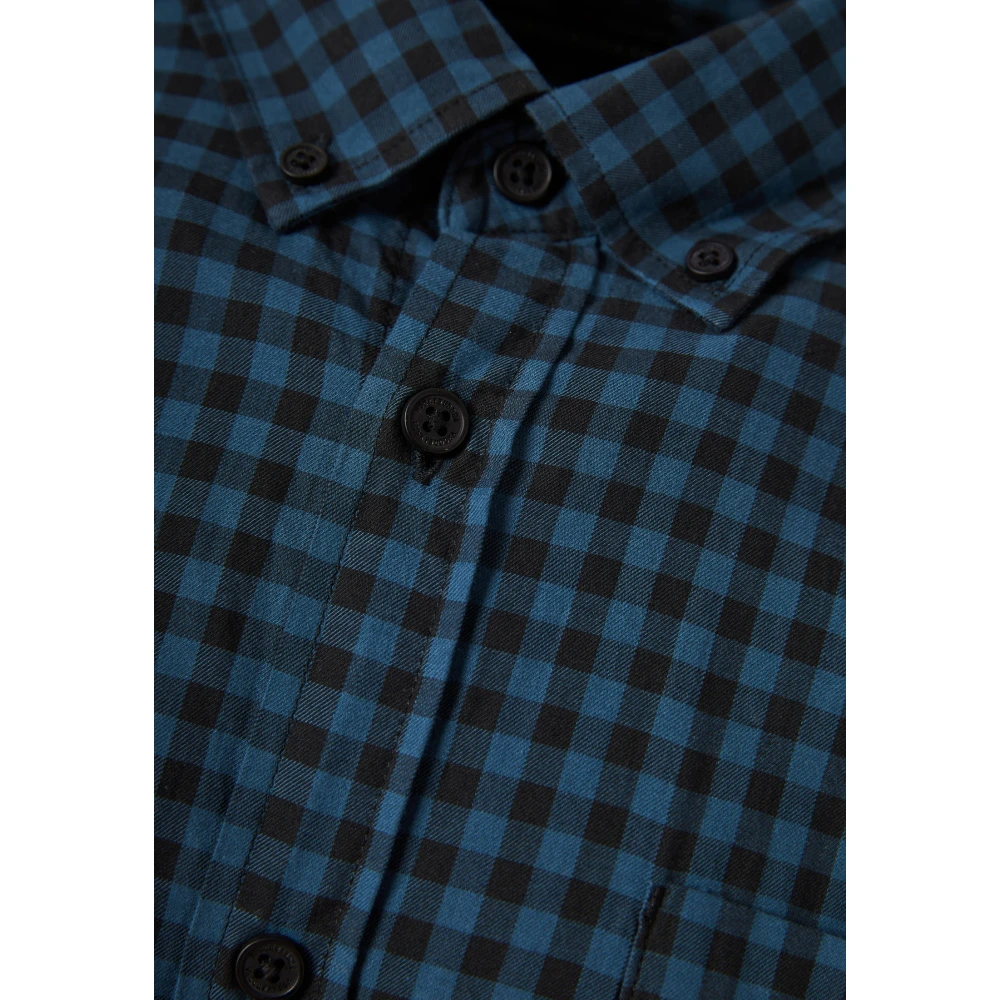 FUNKY BUDDHA Ανδρικό καρό πουκάμισο με τσέπη