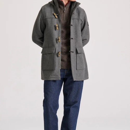 FUNKY BUDDHA Ανδρικό μοντγκόμερι wool blend ημίπαλτο