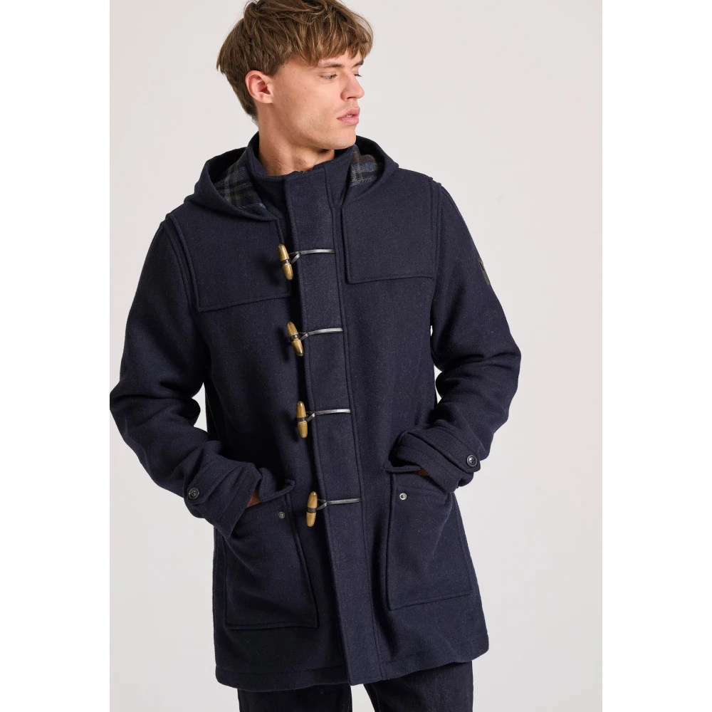 FUNKY BUDDHA Ανδρικό μοντγκόμερι wool blend ημίπαλτο