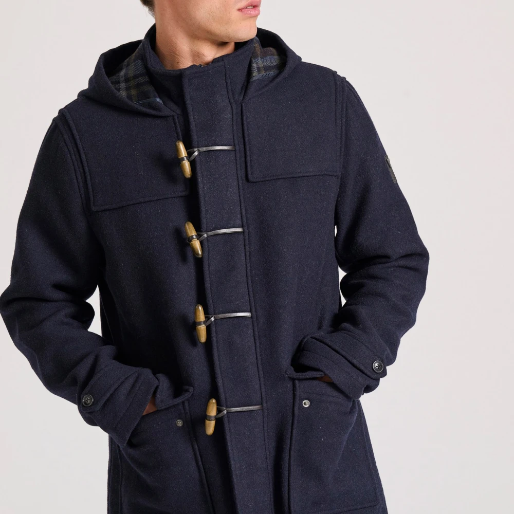 FUNKY BUDDHA Ανδρικό μοντγκόμερι wool blend ημίπαλτο