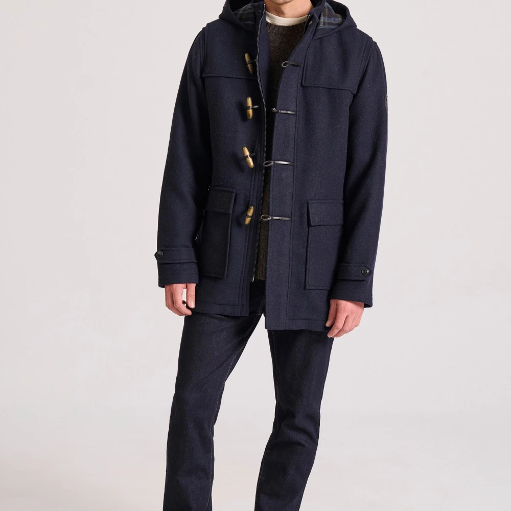 FUNKY BUDDHA Ανδρικό μοντγκόμερι wool blend ημίπαλτο