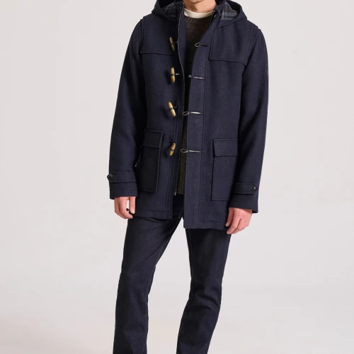 FUNKY BUDDHA Ανδρικό μοντγκόμερι wool blend ημίπαλτο