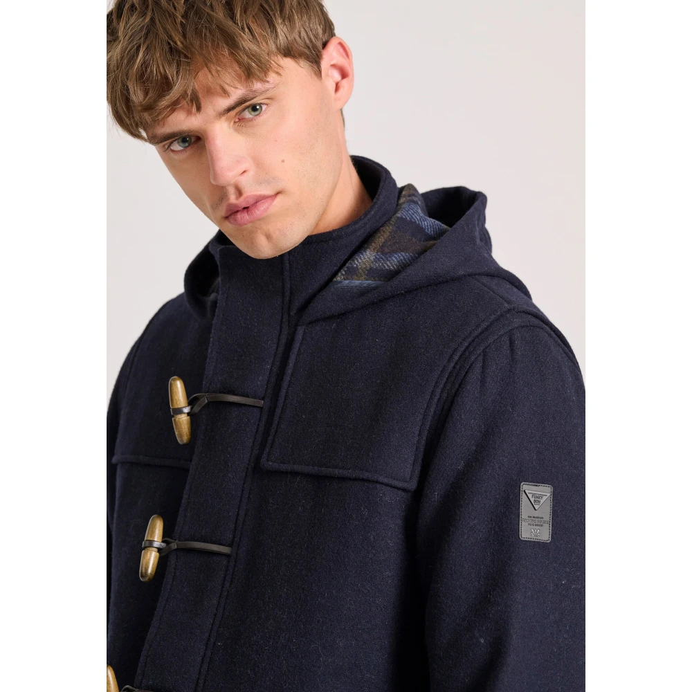 FUNKY BUDDHA Ανδρικό μοντγκόμερι wool blend ημίπαλτο